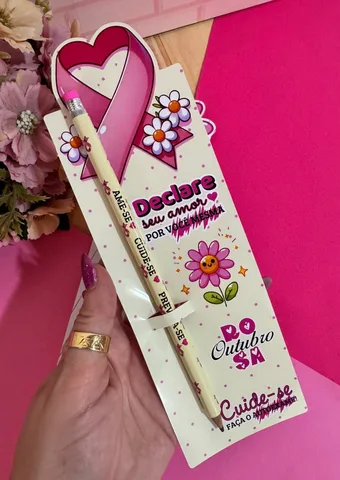 Modelo de lembrancinha 5 do pack Outubro Rosa