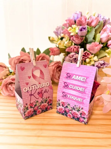 Modelo de lembrancinha 8 do pack Outubro Rosa