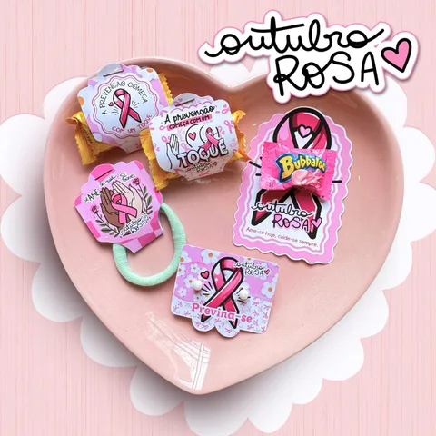Modelo de lembrancinha 20 do pack Outubro Rosa