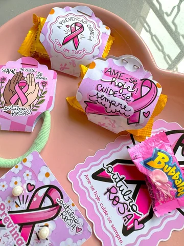 Modelo de lembrancinha 23 do pack Outubro Rosa