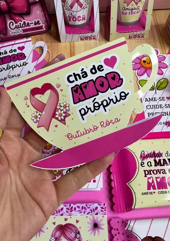 Modelo de lembrancinha 25 do pack Outubro Rosa